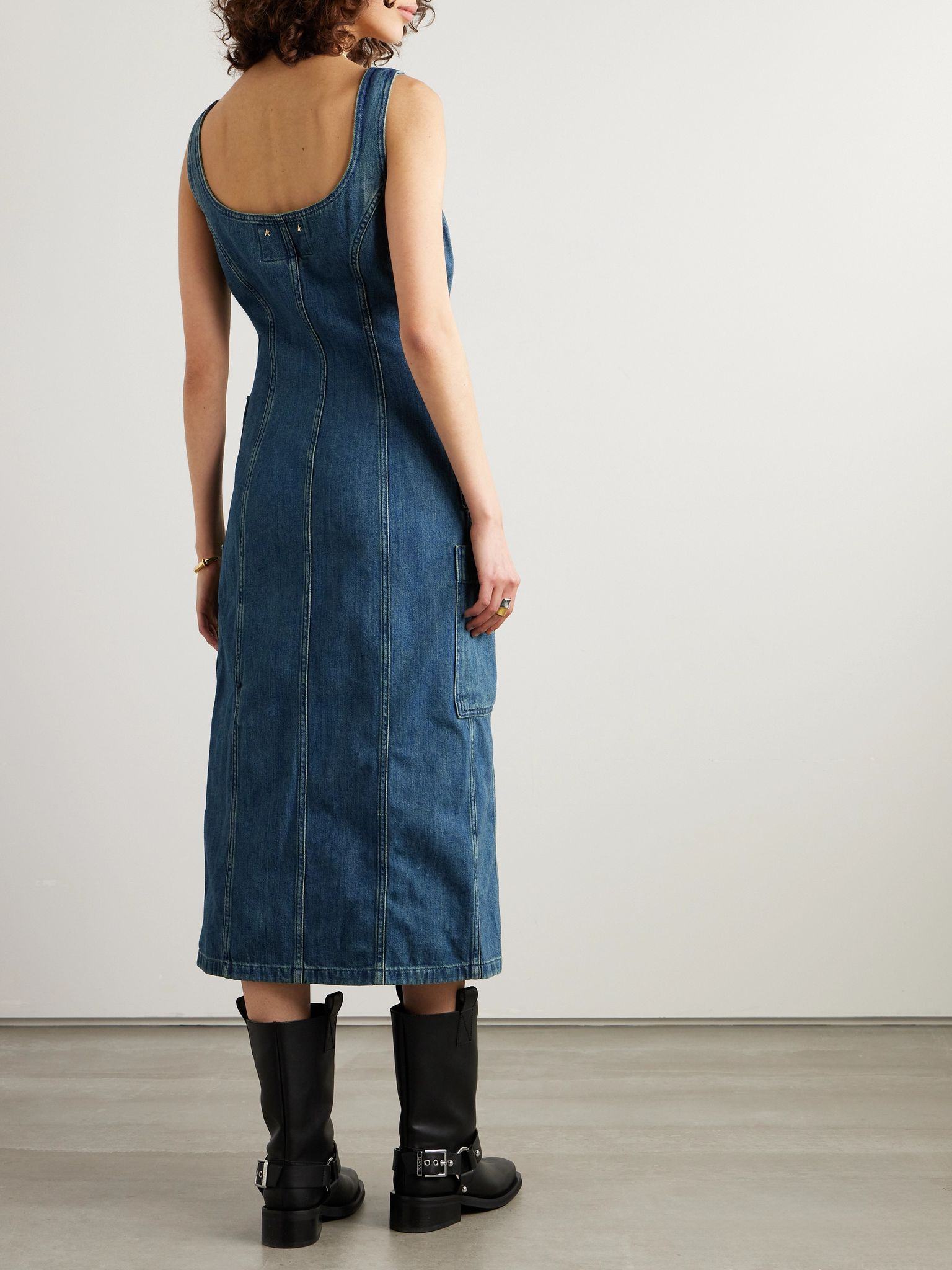Journey denim midi dress Dark denim - 4