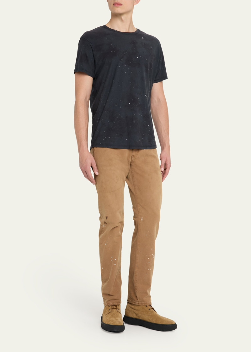 John Elliott Men's Canvas Paint-Splatter Work Pants outlook
