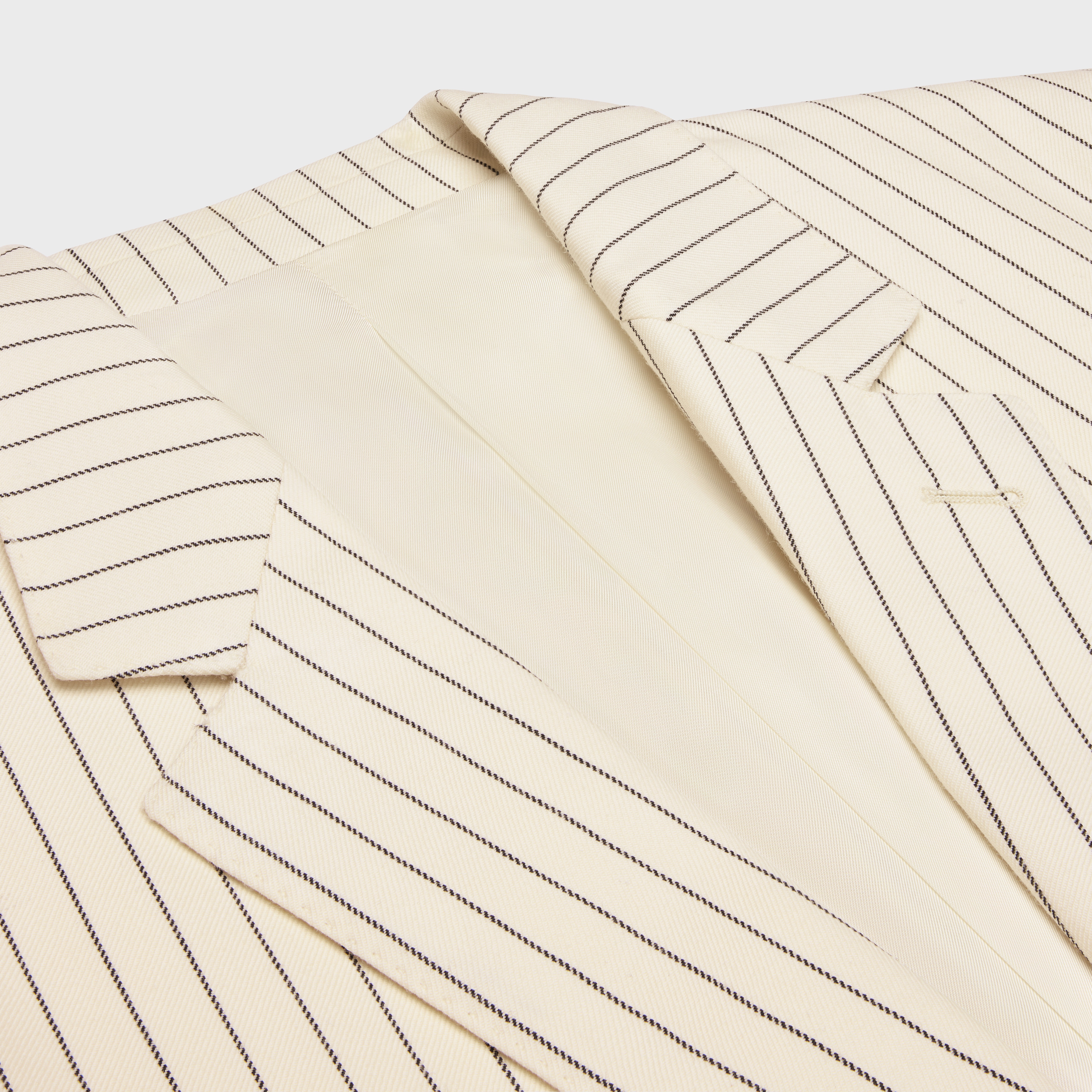 classic jacket in striped wool - 3