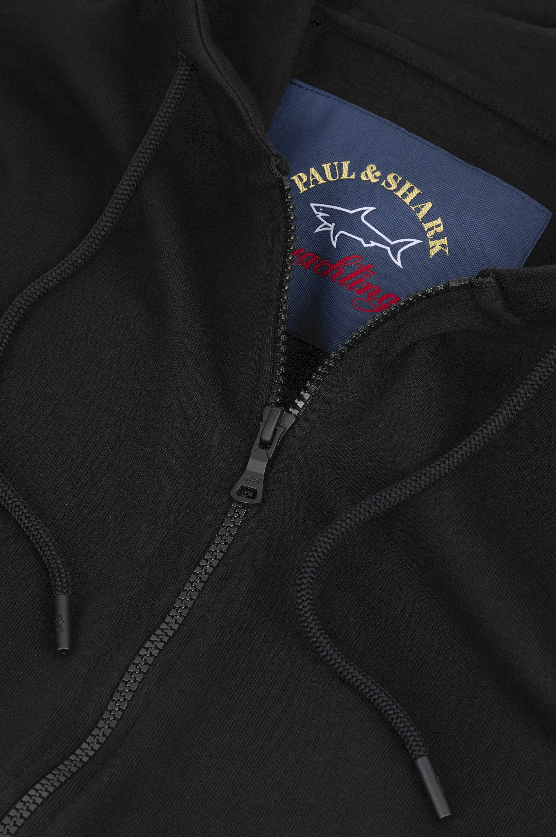 COTTON FULL ZIP SWEATSHIRT WITH ICONIC BADGE - 5