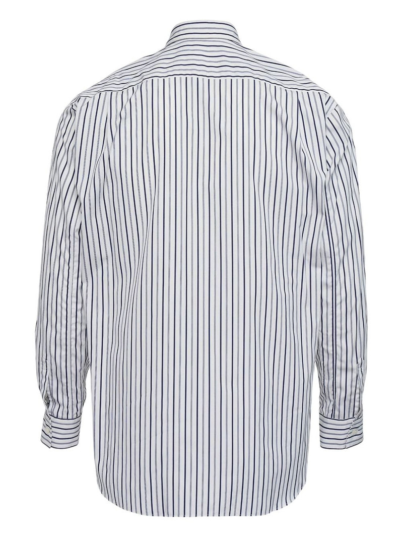 Comme des Garçons SHIRT appliqué-detail striped shirt outlook