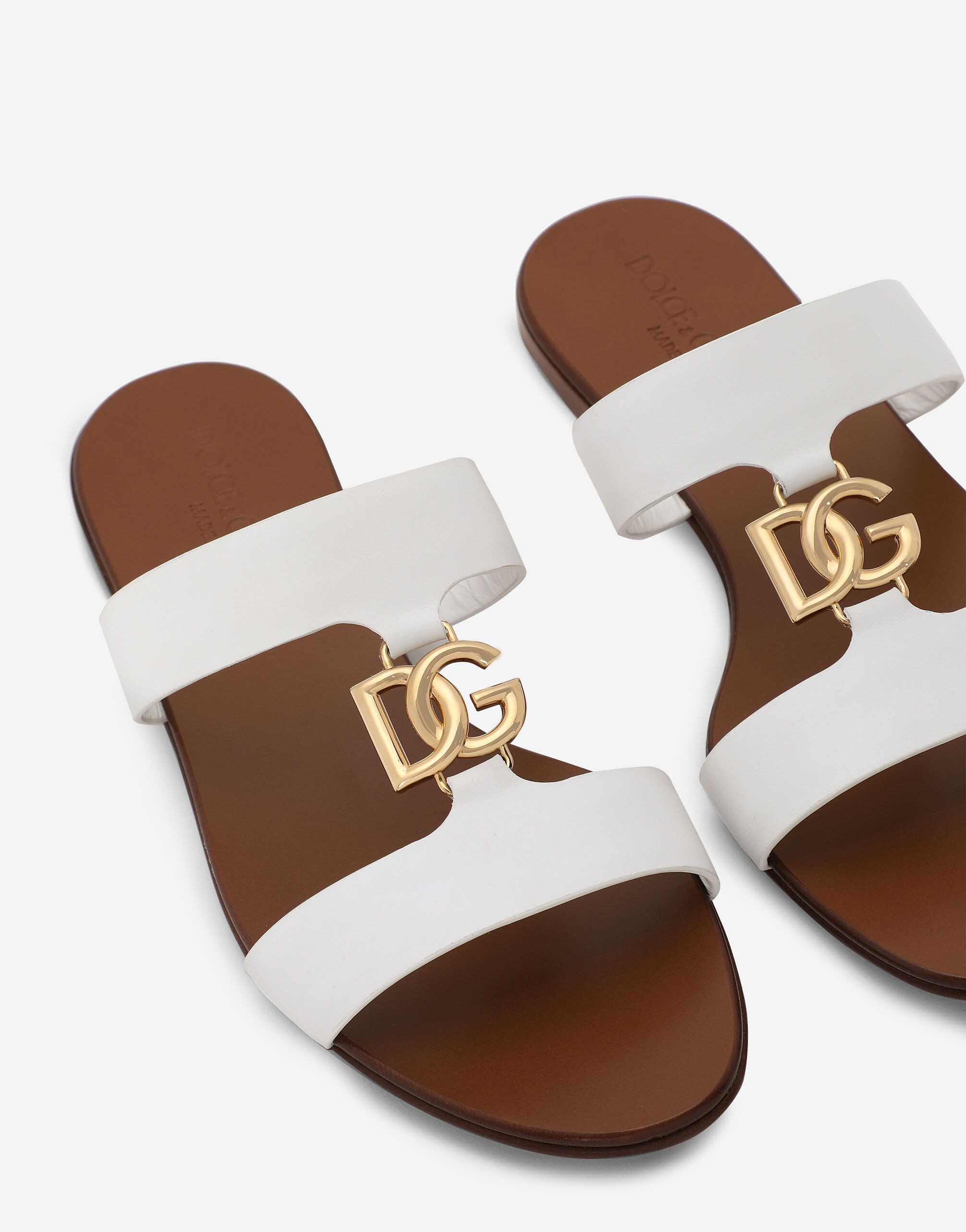 Calfskin sliders with DG logo - 5