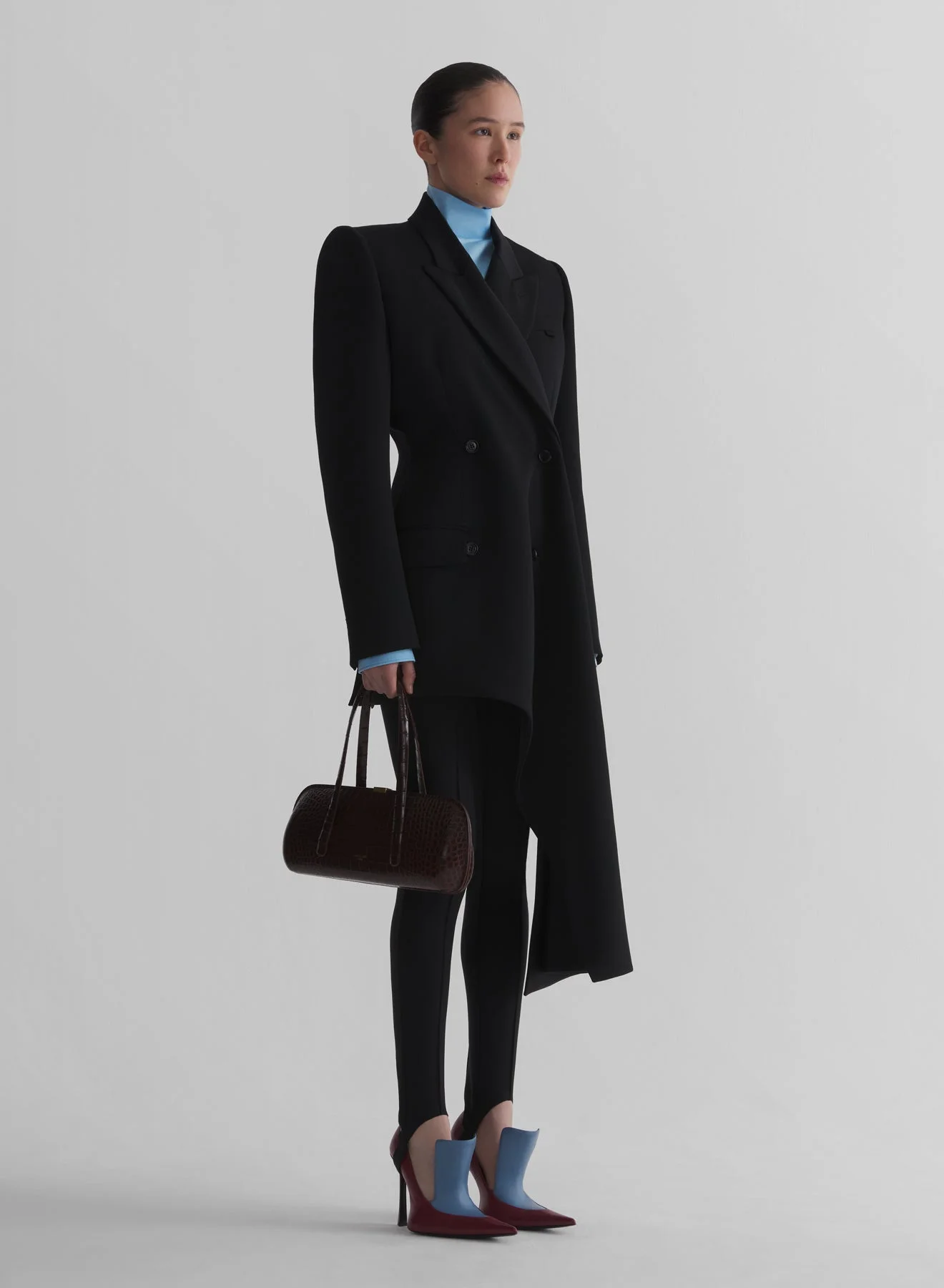 black draped jacket - 1