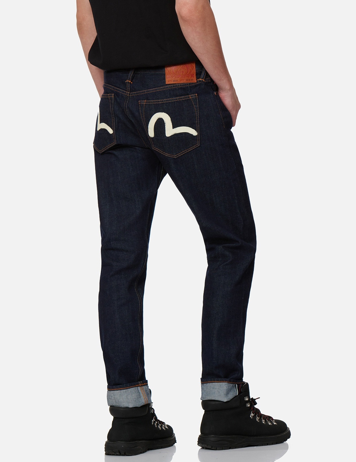 FADED SEAGULL PRINT CARROT-FIT JEANS #2017 - 7