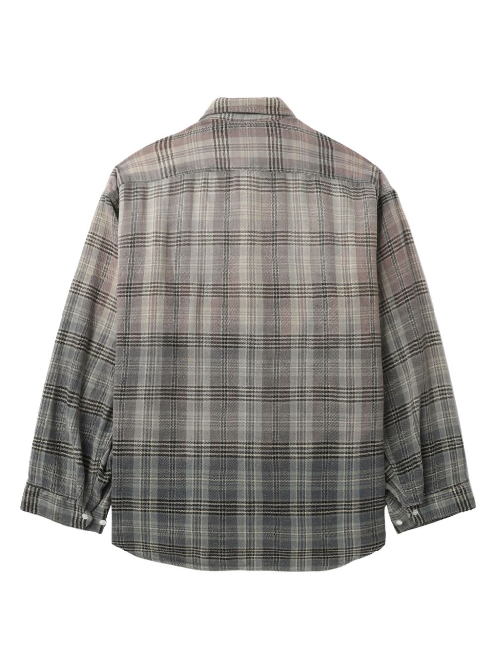 gradient-check cotton shirt - 6