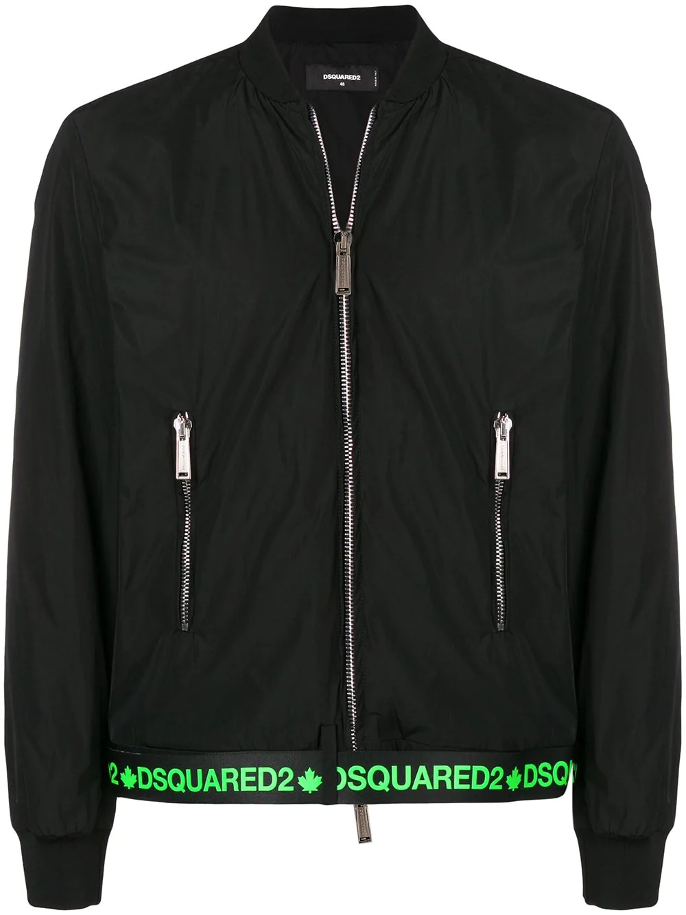 zipped bomber jacket - 1