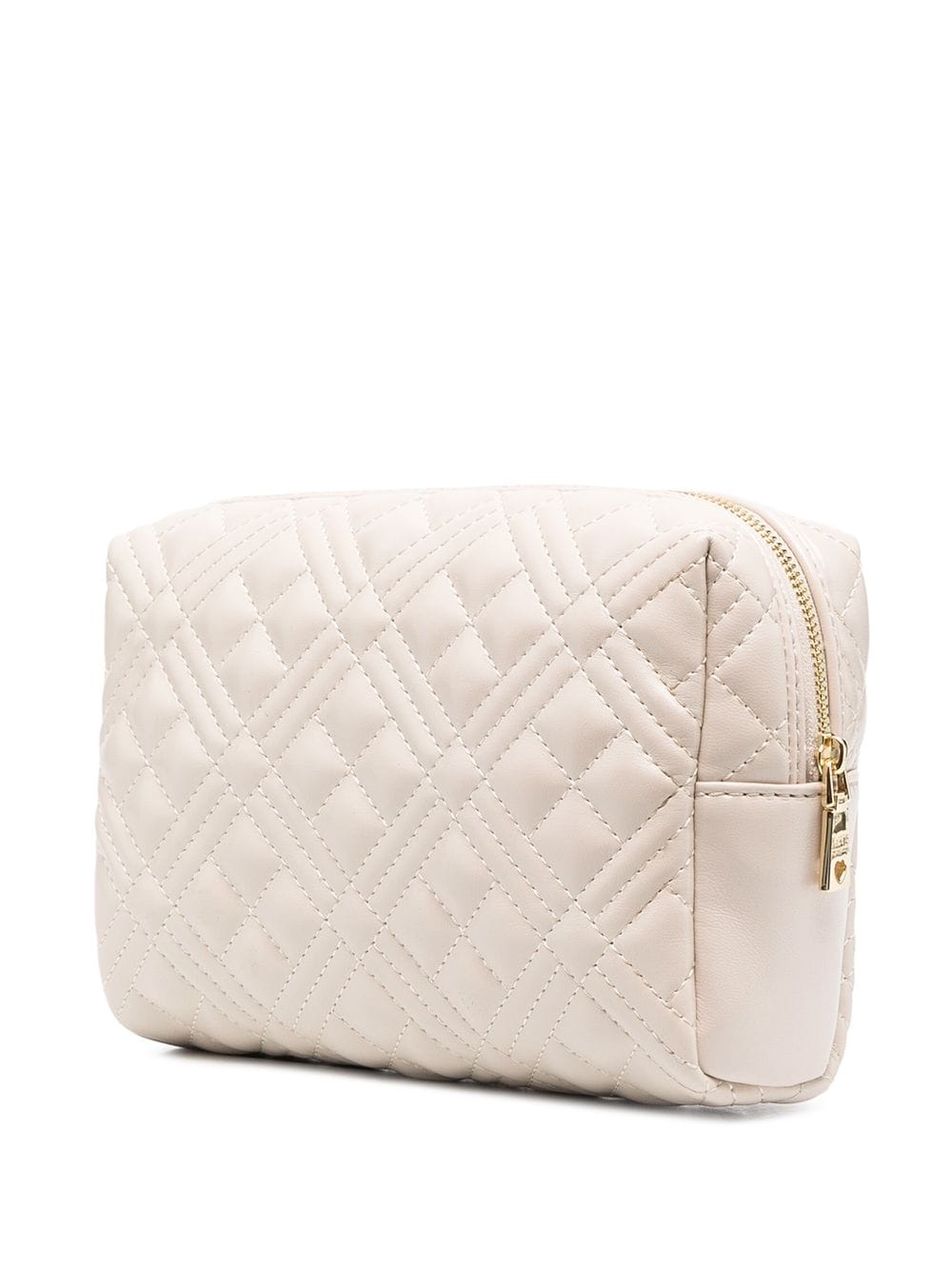 quilted logo lettering clutch - 3