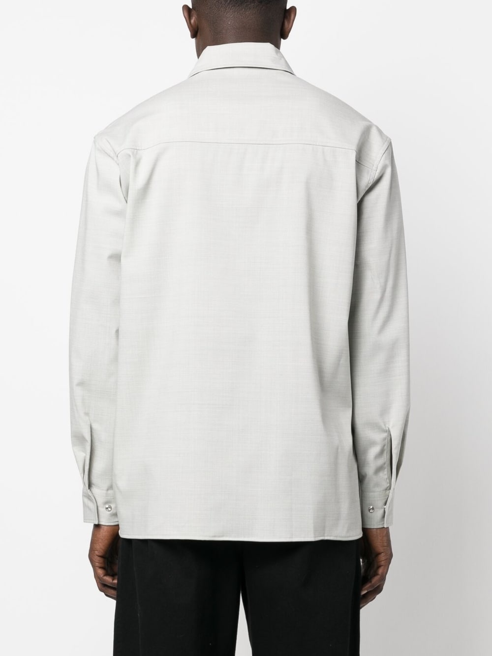 zip-up long-sleeve shirt - 5