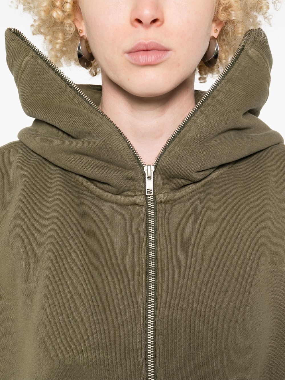 cropped full zip hoodie - 5