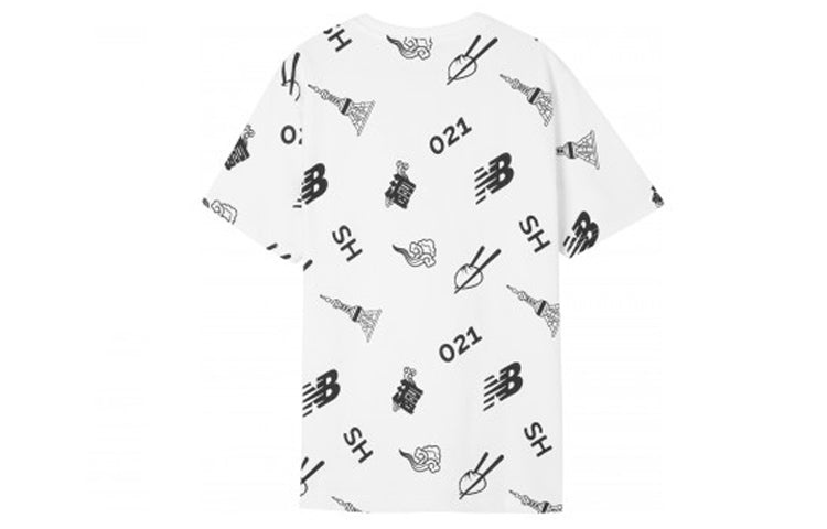 New Balance Unisex Printing Round-neck White AMT02372-WT - 2