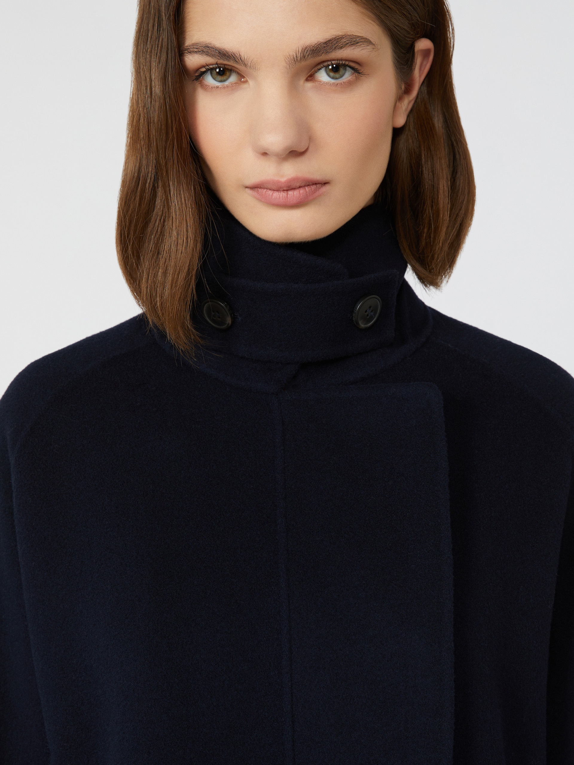CARELLA Wool broadcloth cropped coat - 6