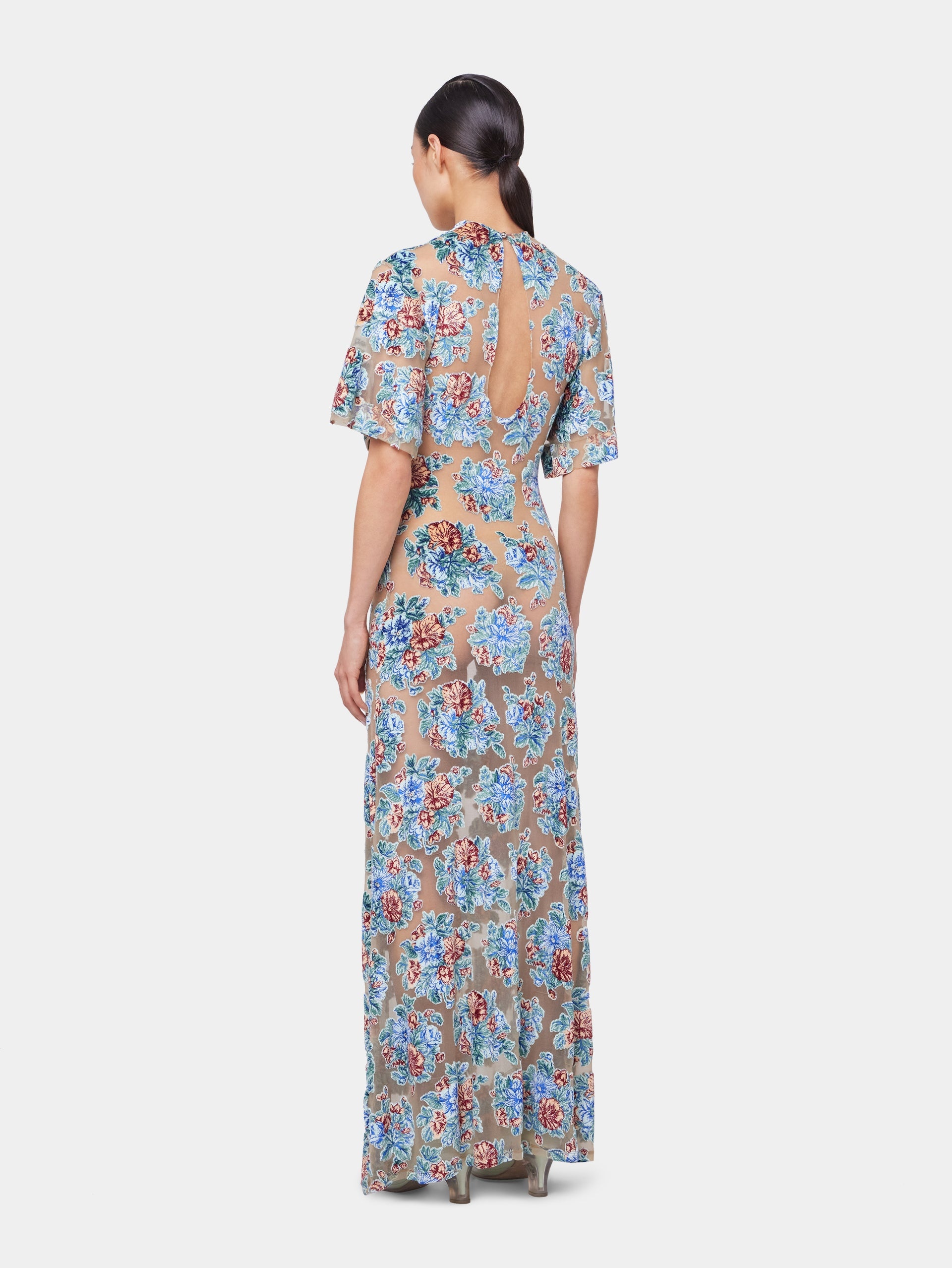 LONG DRESS IN FLORAL JACQUARD - 6