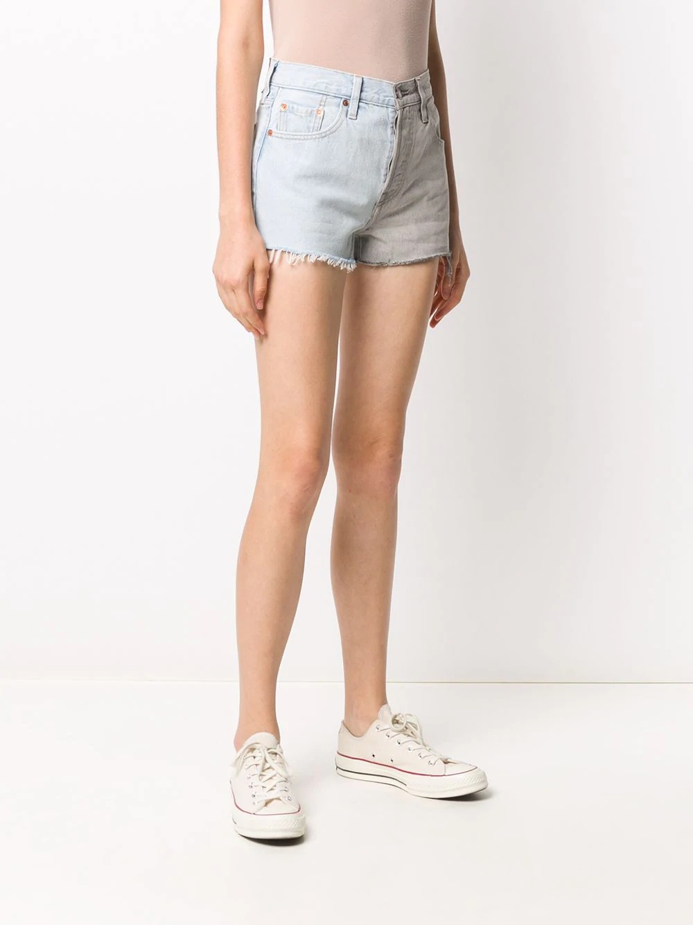 501 two-tone denim shorts - 3