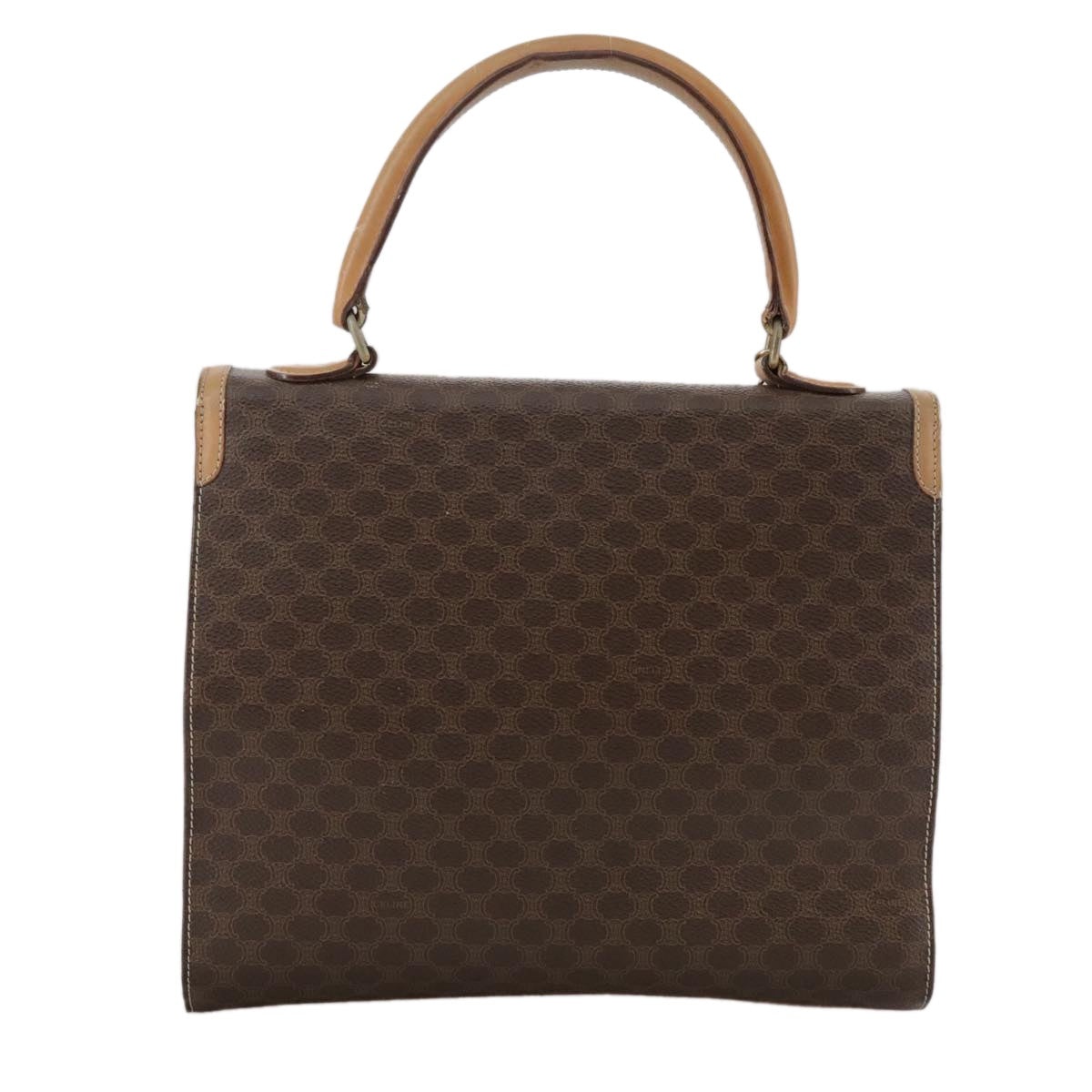 CELINE Macadam Canvas Hand Bag Pvc Leather Brown - 2