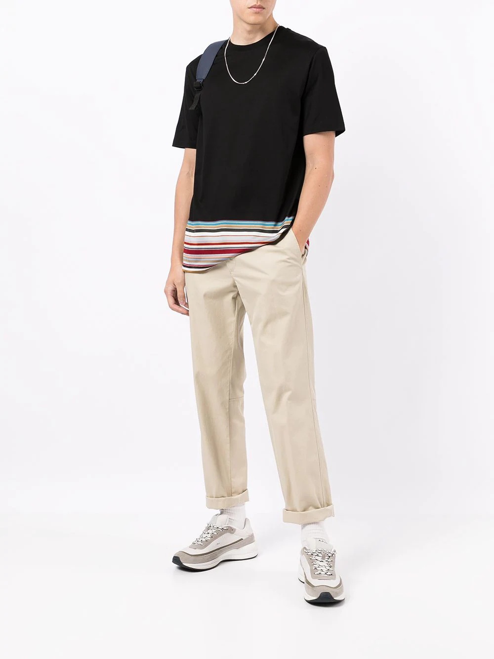 stripe-print cotton T-shirt - 2