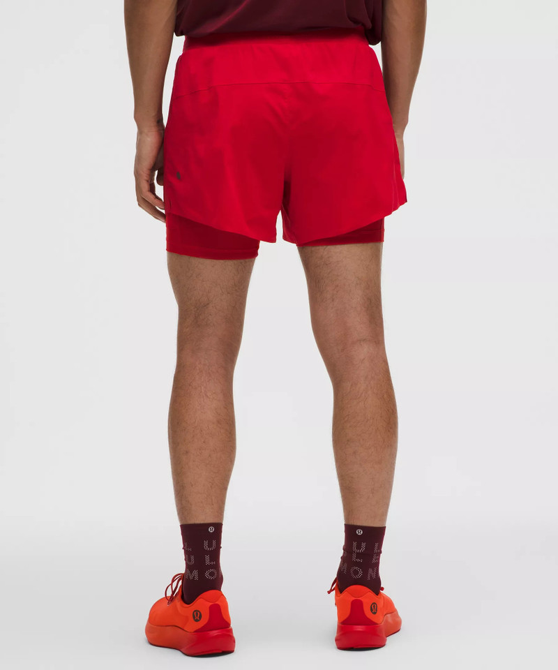 Perforated Lined Running Short 5" 3