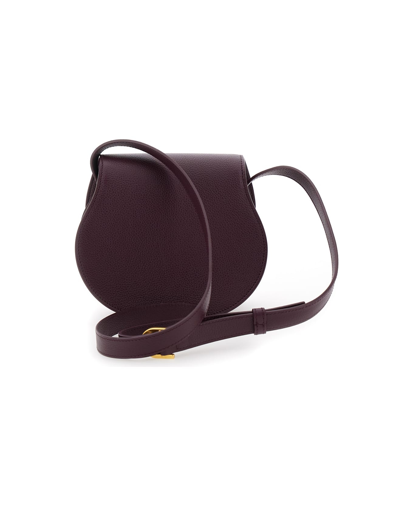 'small Marcie' Bordeaux Saddle Bag In Leather Woman - 2