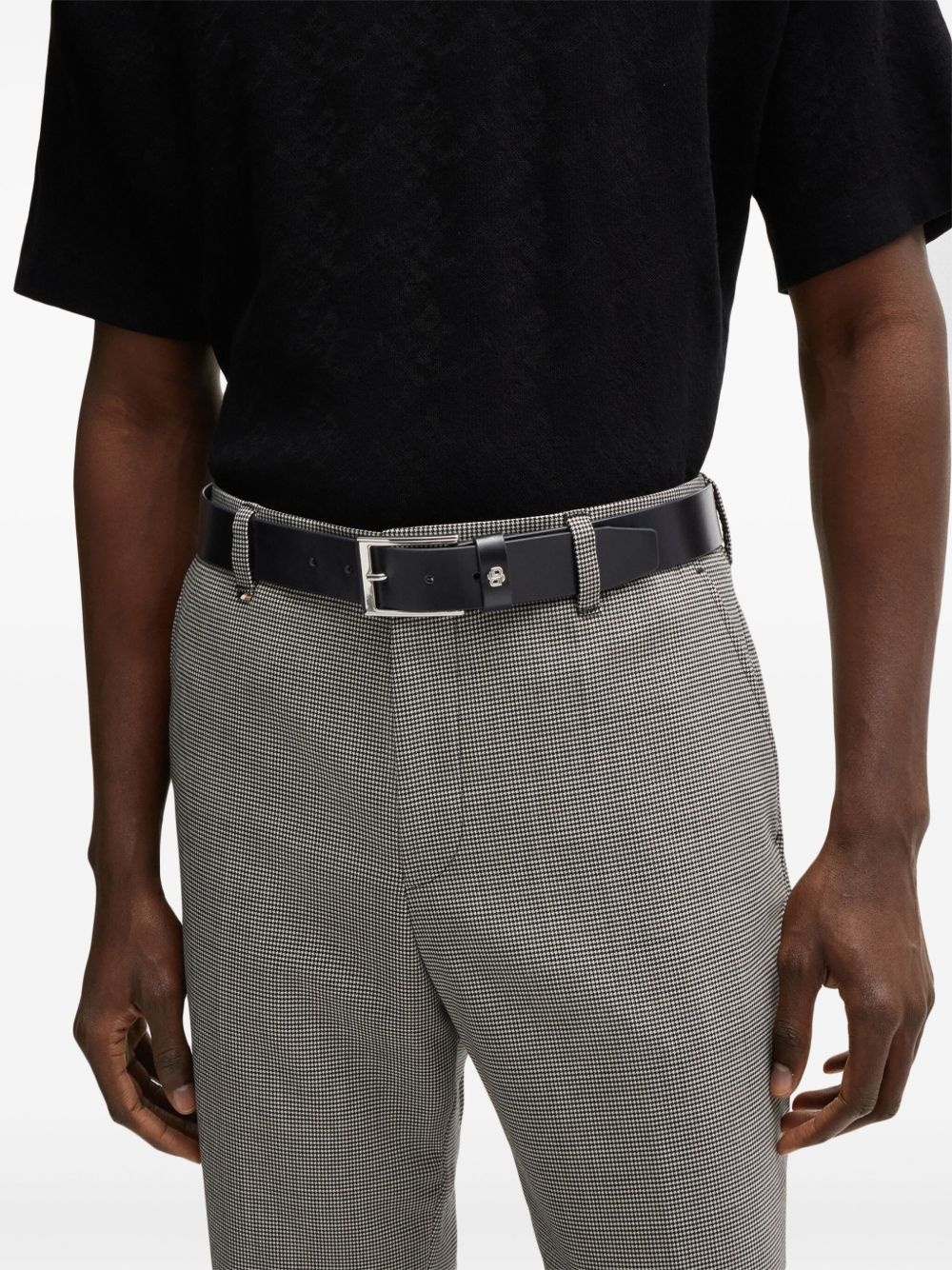 logo plaque-detailing belt - 4