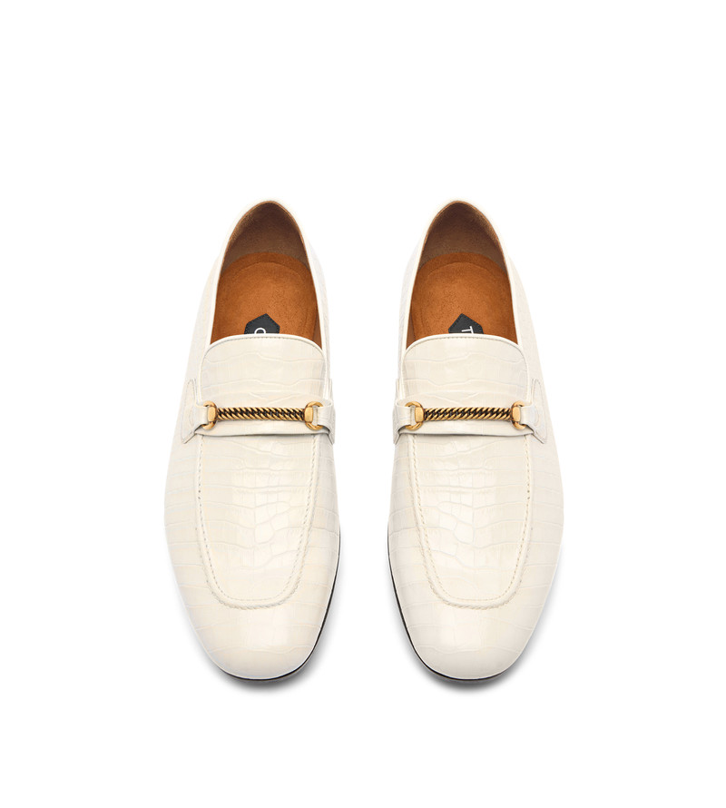 TOM FORD PRINTED CROC GIGI CHAIN LOAFER outlook