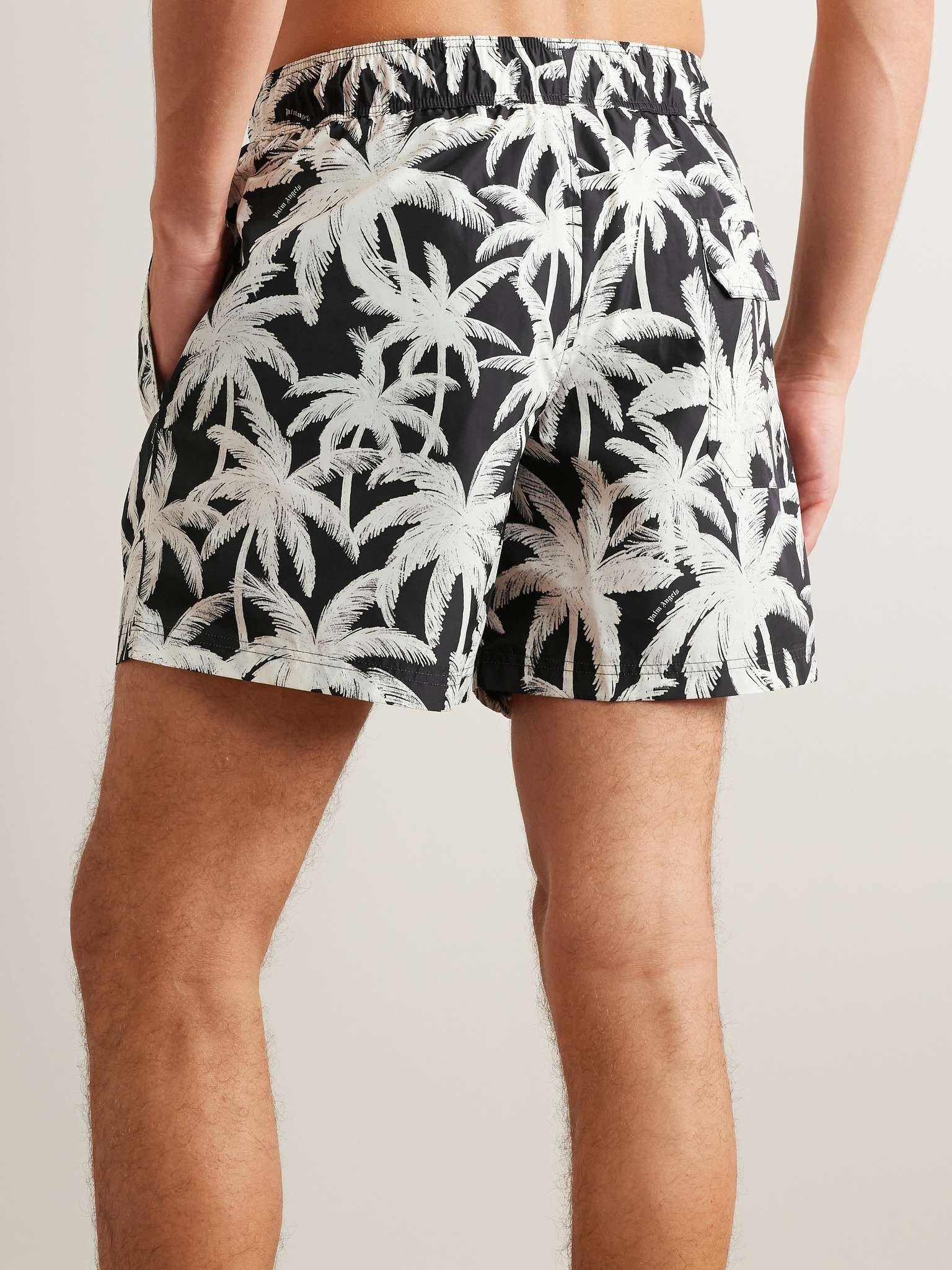 Straight-Leg Mid-Length Printed Swim Shorts - 3