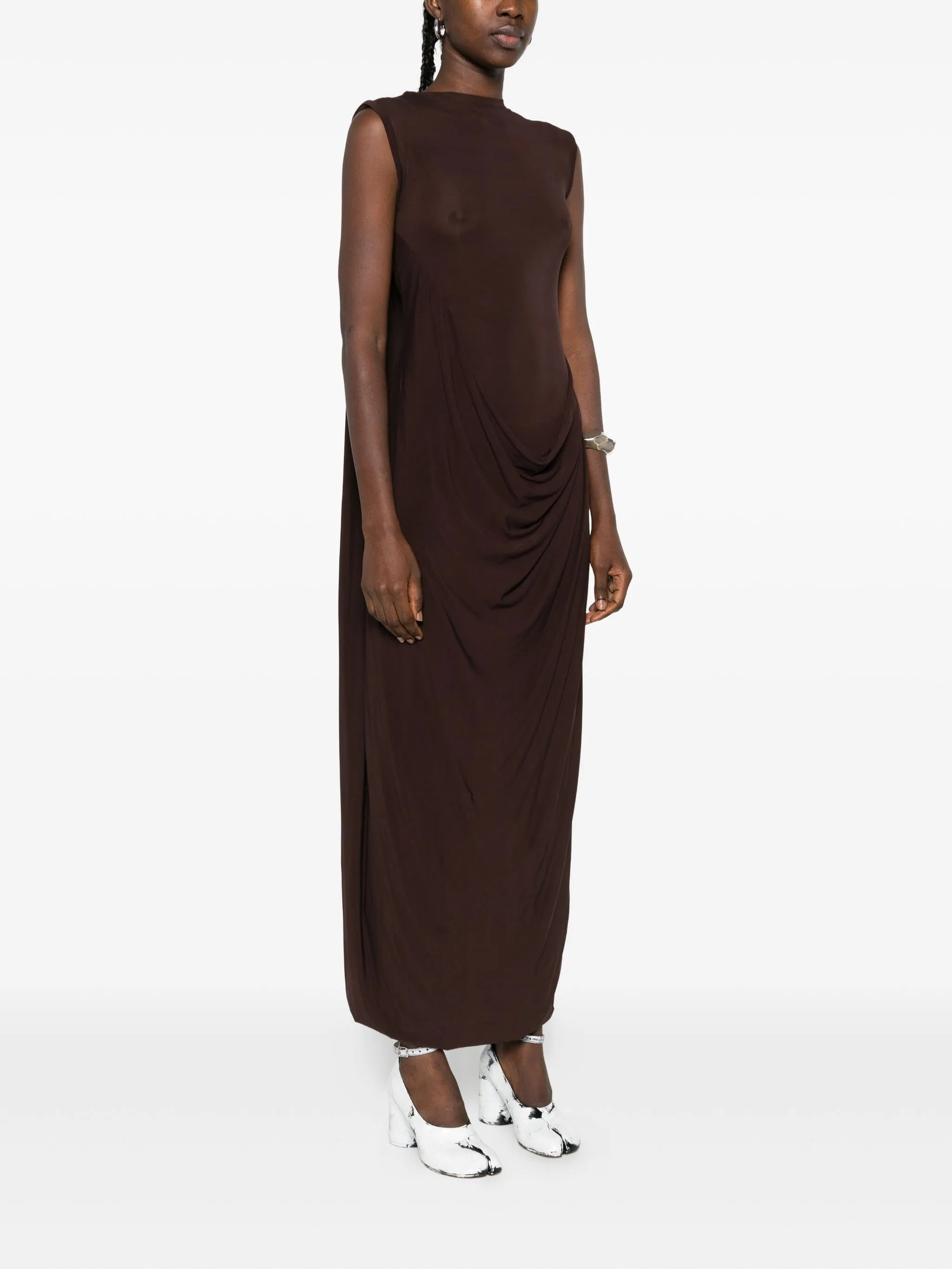 Jean Paul Gaultier Draped Sleeveless Maxi Dress - 3