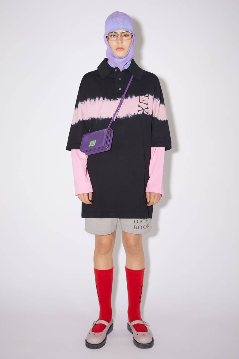 Acne Studios Mini crossbody Face bag - Purple/green outlook