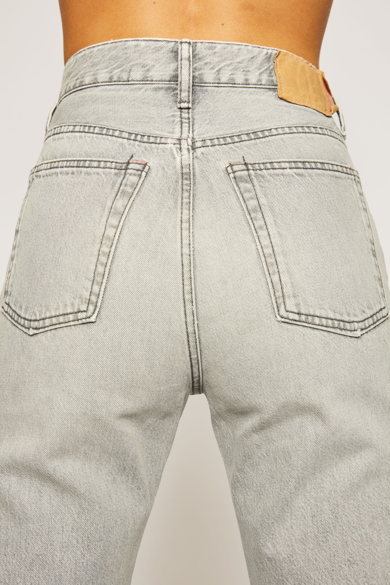 Cropped straight fit jeans stone grey - 6