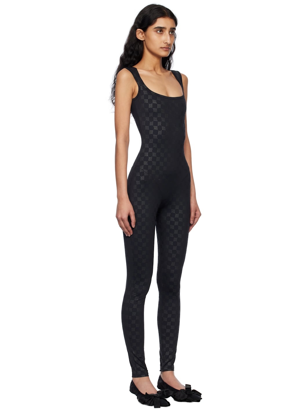 Black Monogram Jumpsuit - 2