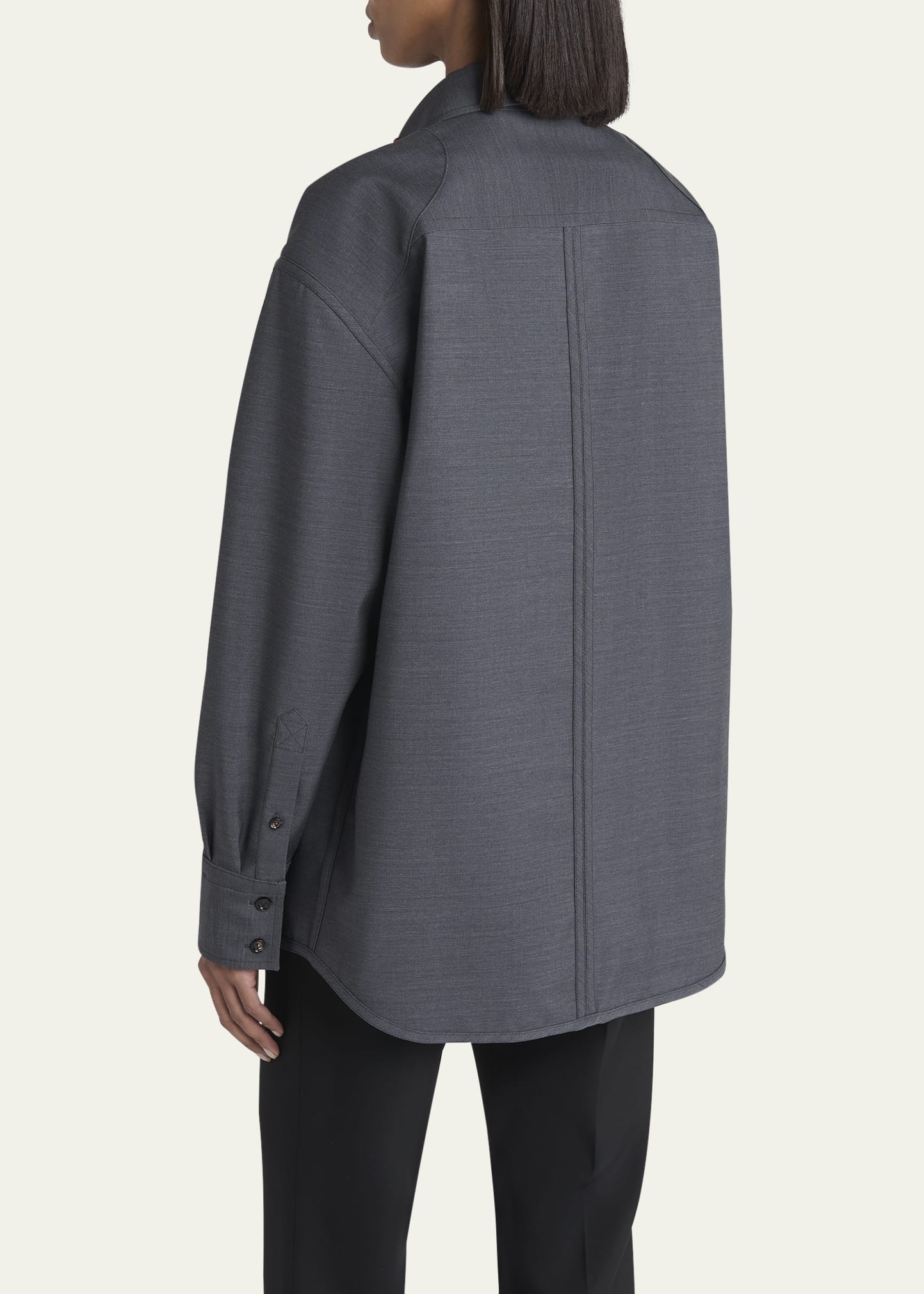 Matches-Collar Travel Light Wool Shirt - 3