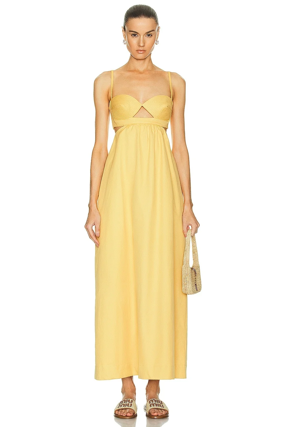 Matelasse Cotton Long Dress - 1