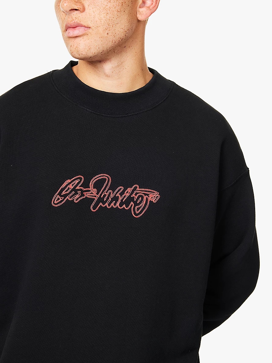 Script Skate crewneck relaxed-fit cotton-jersey sweatshirt - 5