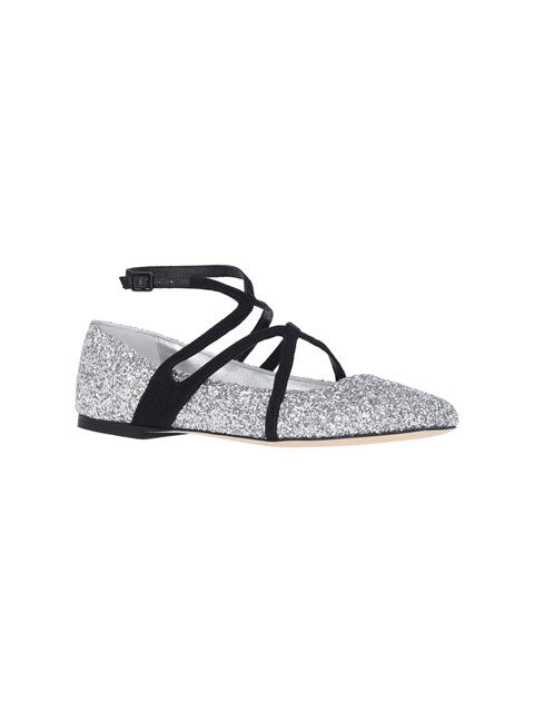 Jimmy Choo Women "Astoria" Glitter Ballet Flats - 2