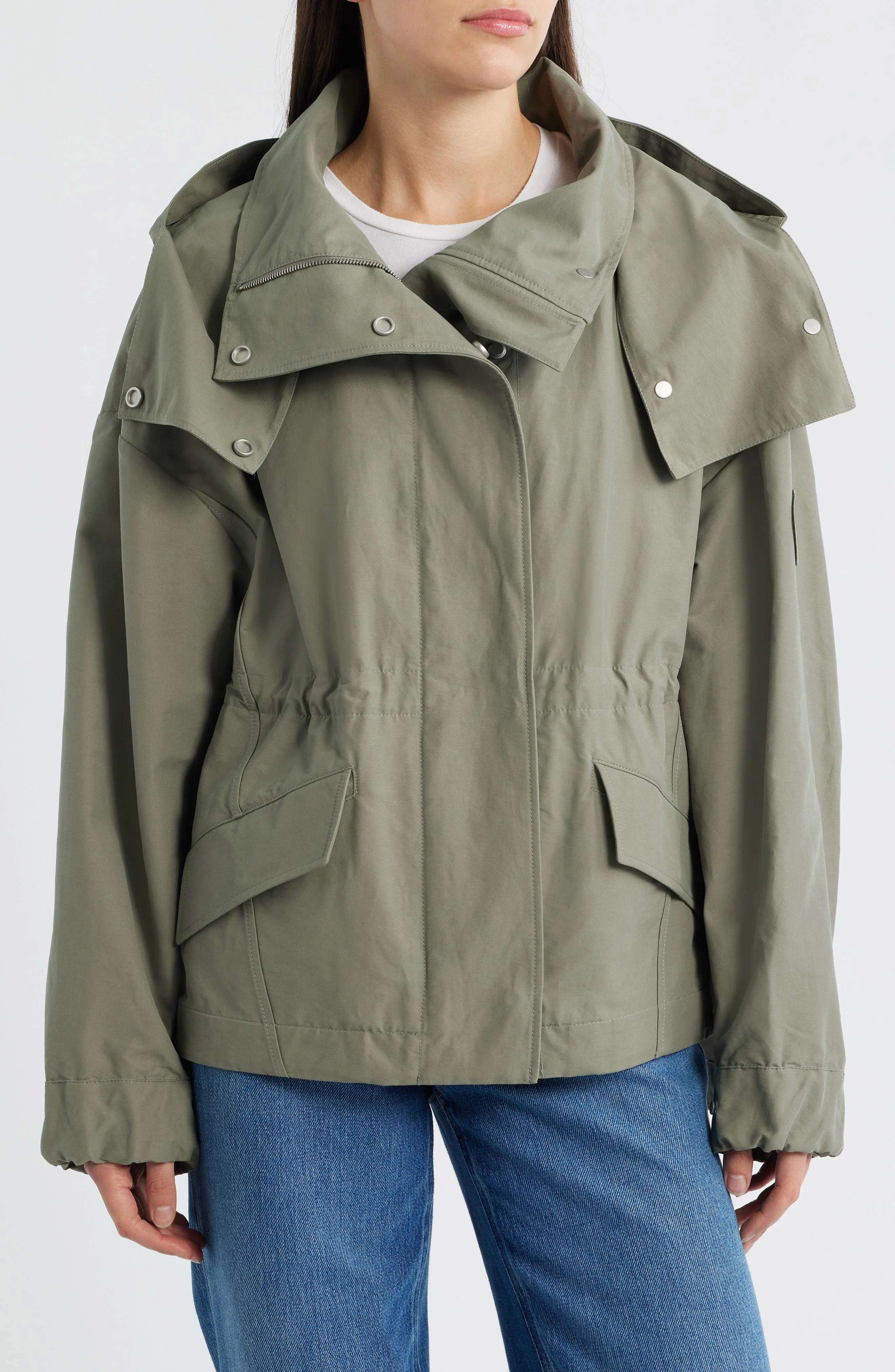 Canada Goose Olivine Oversize Water Repellent Bonded Twill Jacket in Sagebrush-Armoise at Nordstrom - 1
