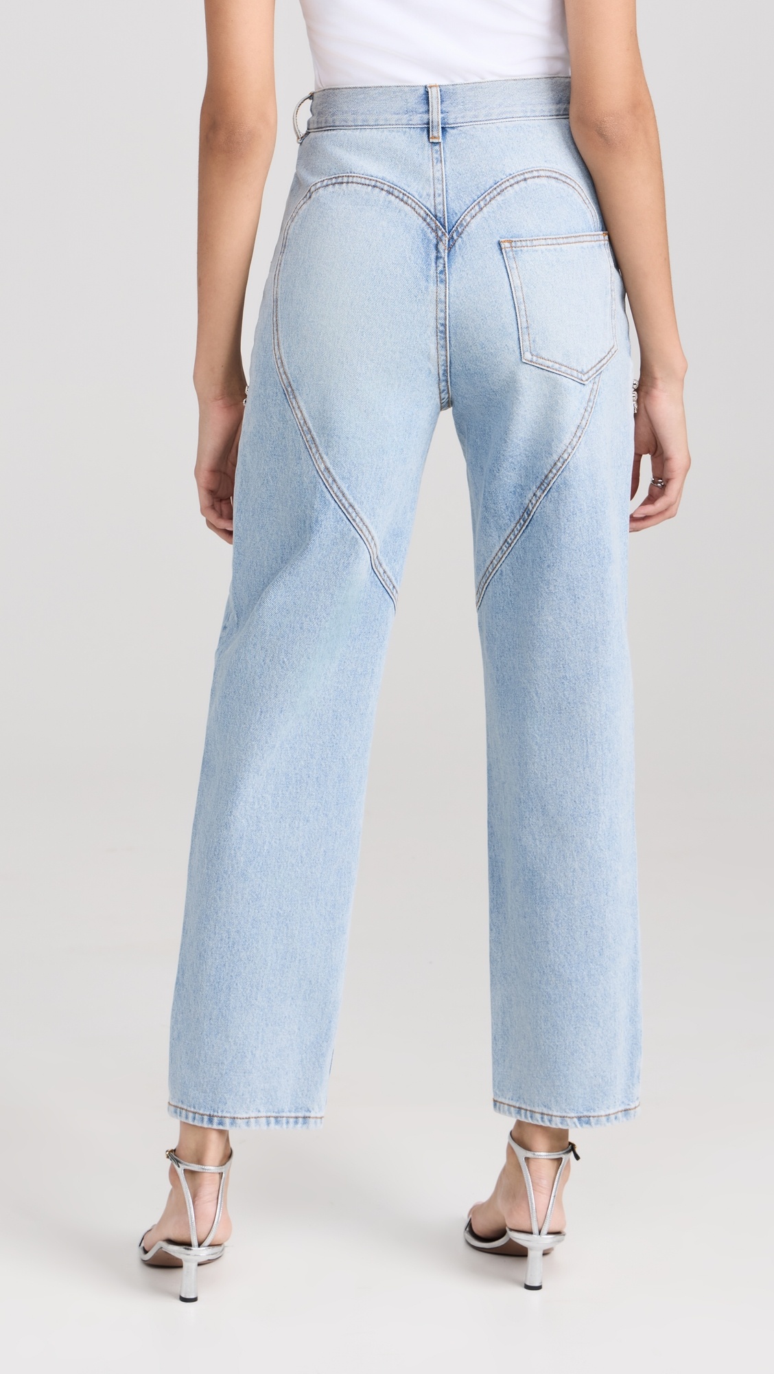 【関税込み】AREA ブルー Crystal Slit ジーンズ AREA Blue Crystal Slit Jean AREA