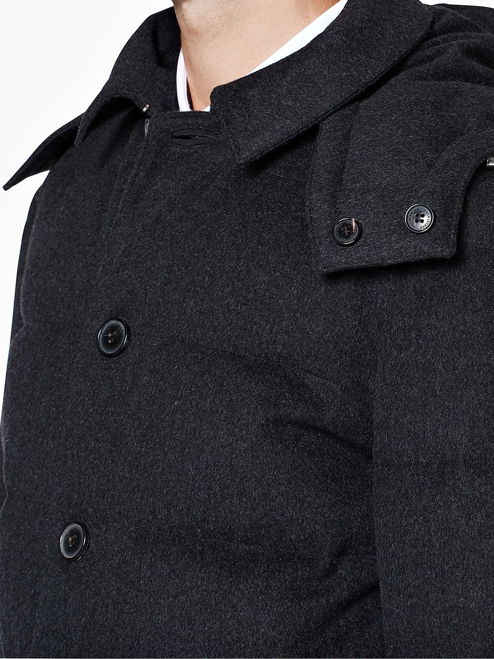 AUCHAVAN Charcoal Storm System Wool Down Jacket | GD-001 - 5