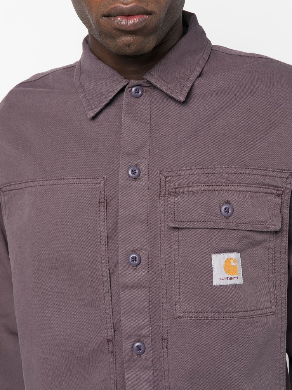 logo-patch utility shirt - 5