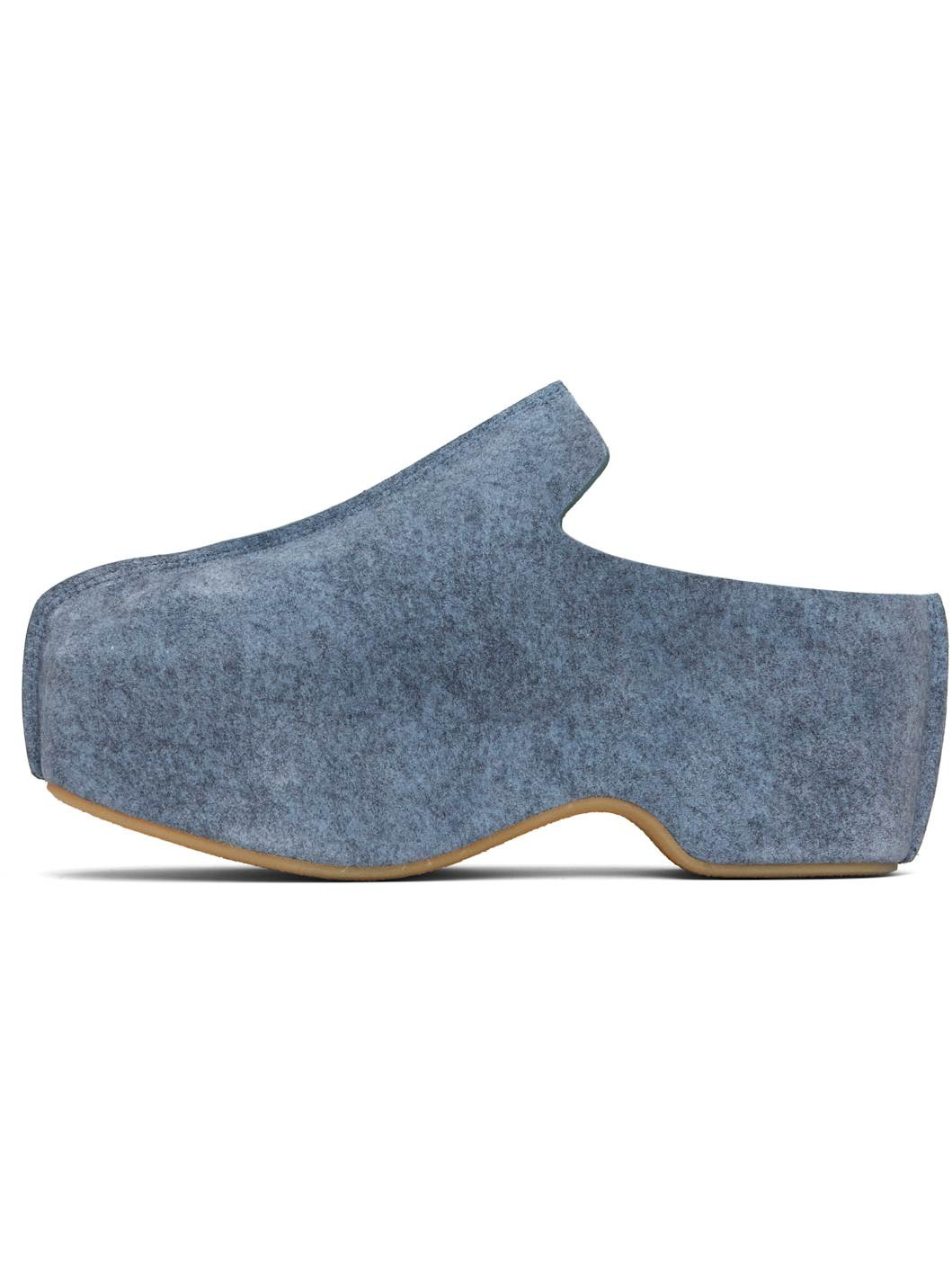 Blue Platform Clogs - 3