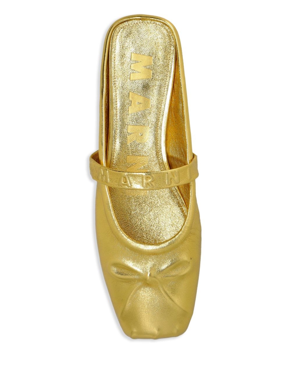 metallic ballerina shoes - 4
