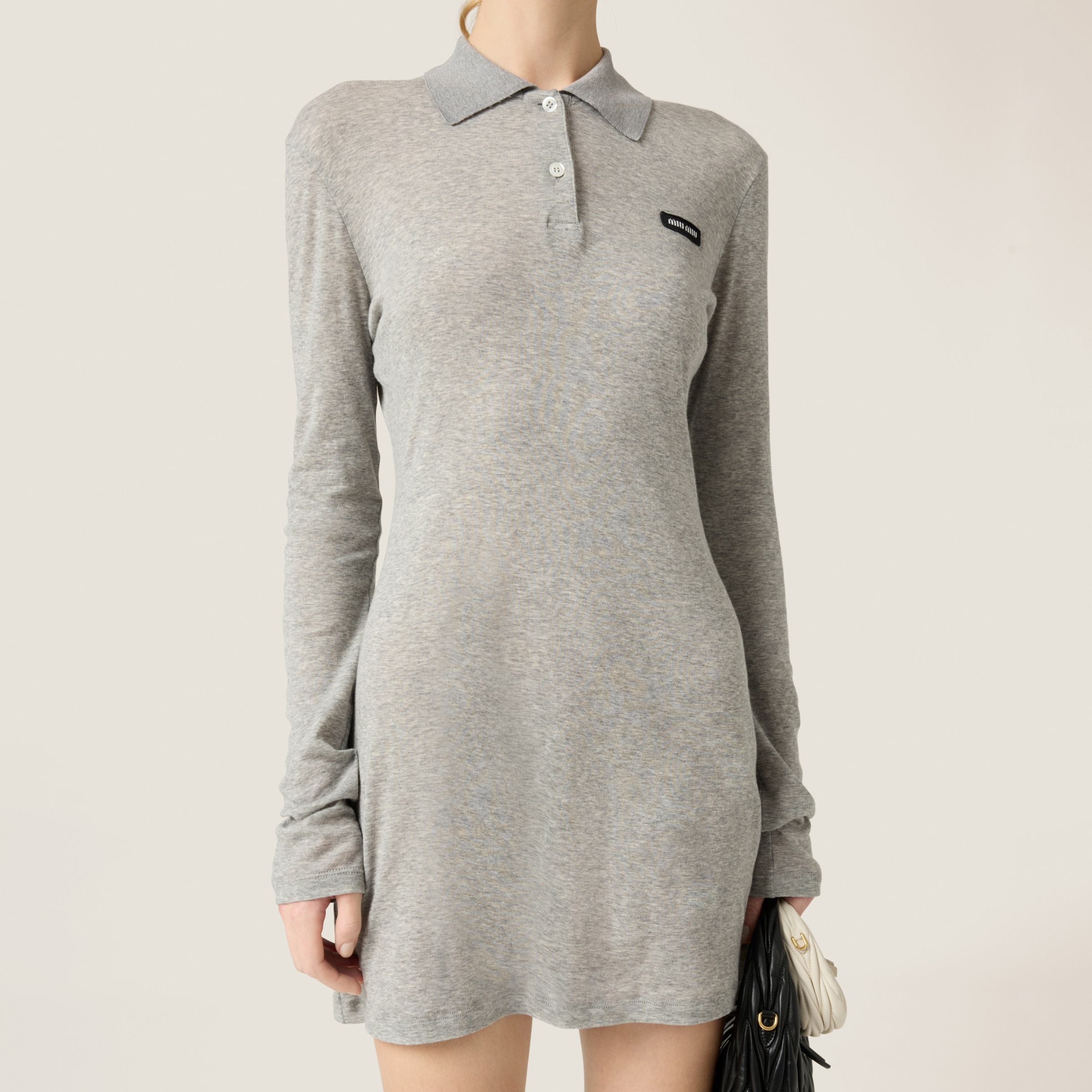 Ribbed jersey mini-dress - 4