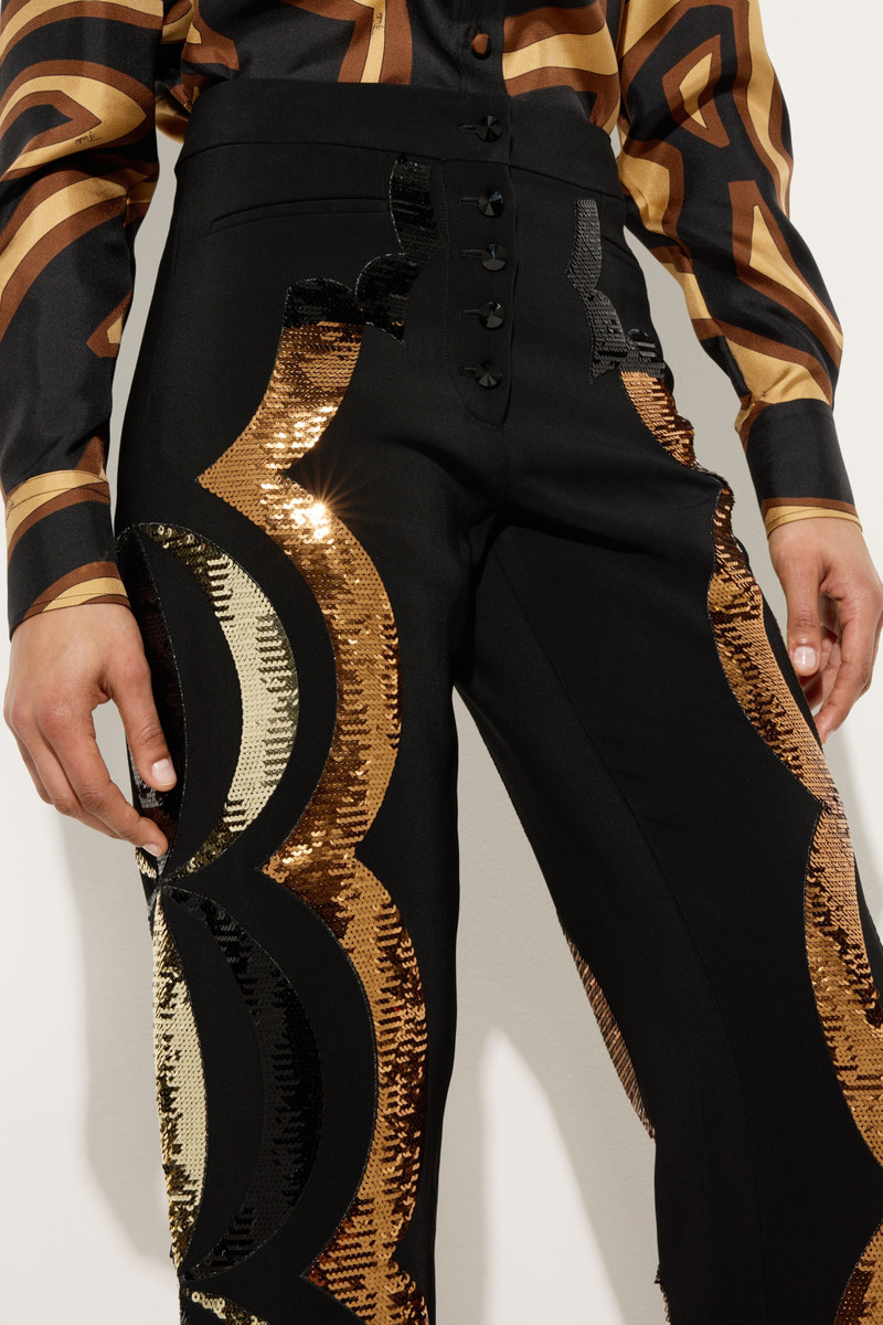 EMBROIDERED STRAIGHT-LEG PANTS 5