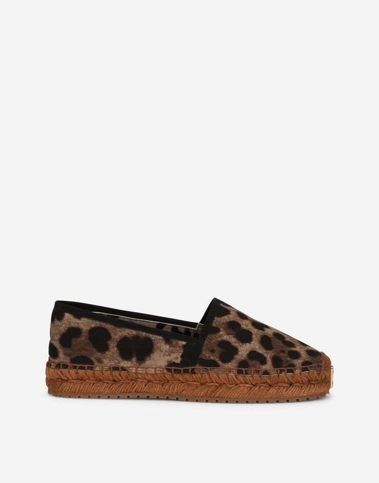 Leopard-print fabric espadrilles - 1