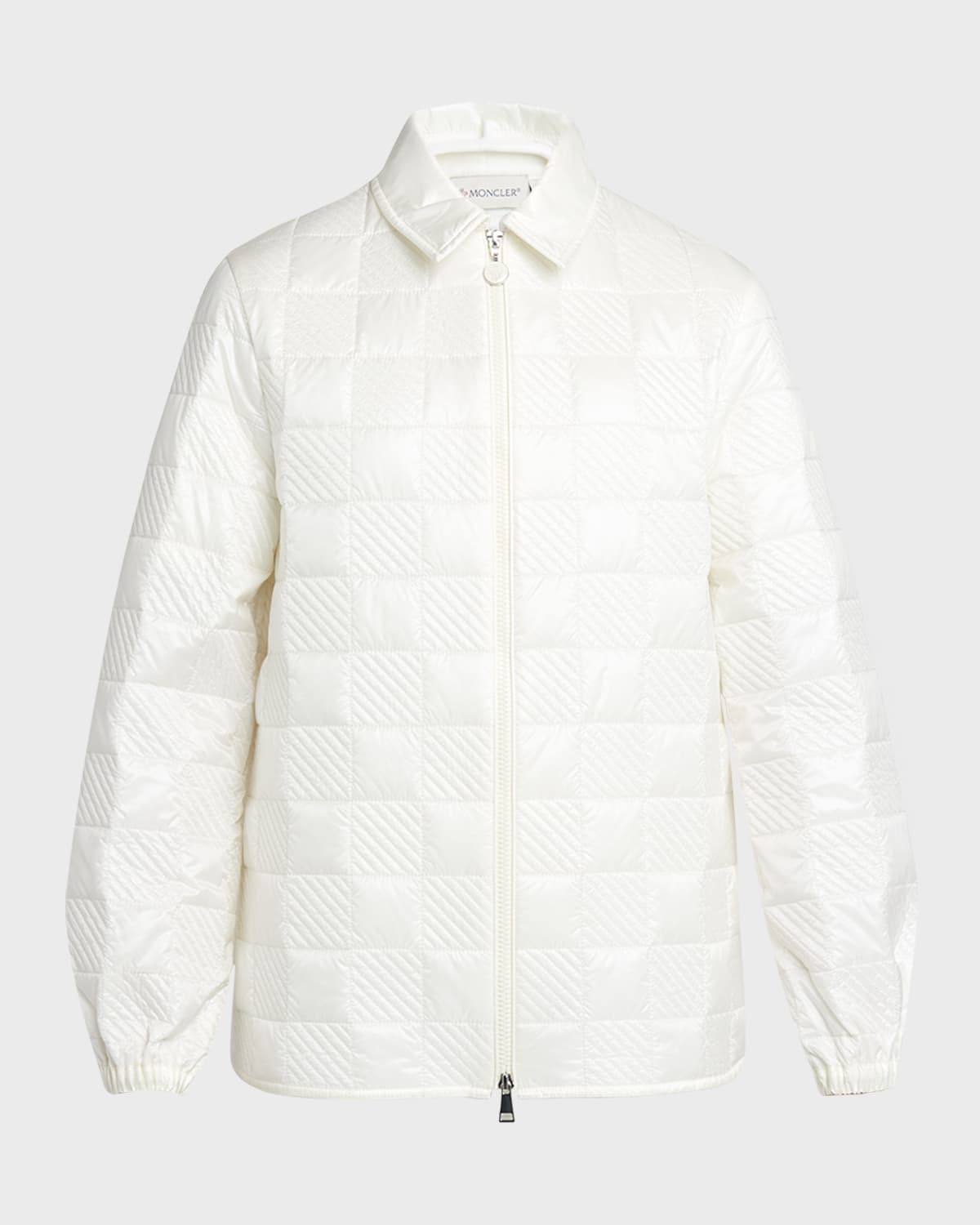 Checkerboard Quilted Shirt Jacket - 1