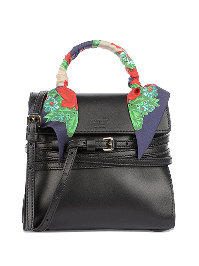 small Tie Me scarf-detail tote bag 1