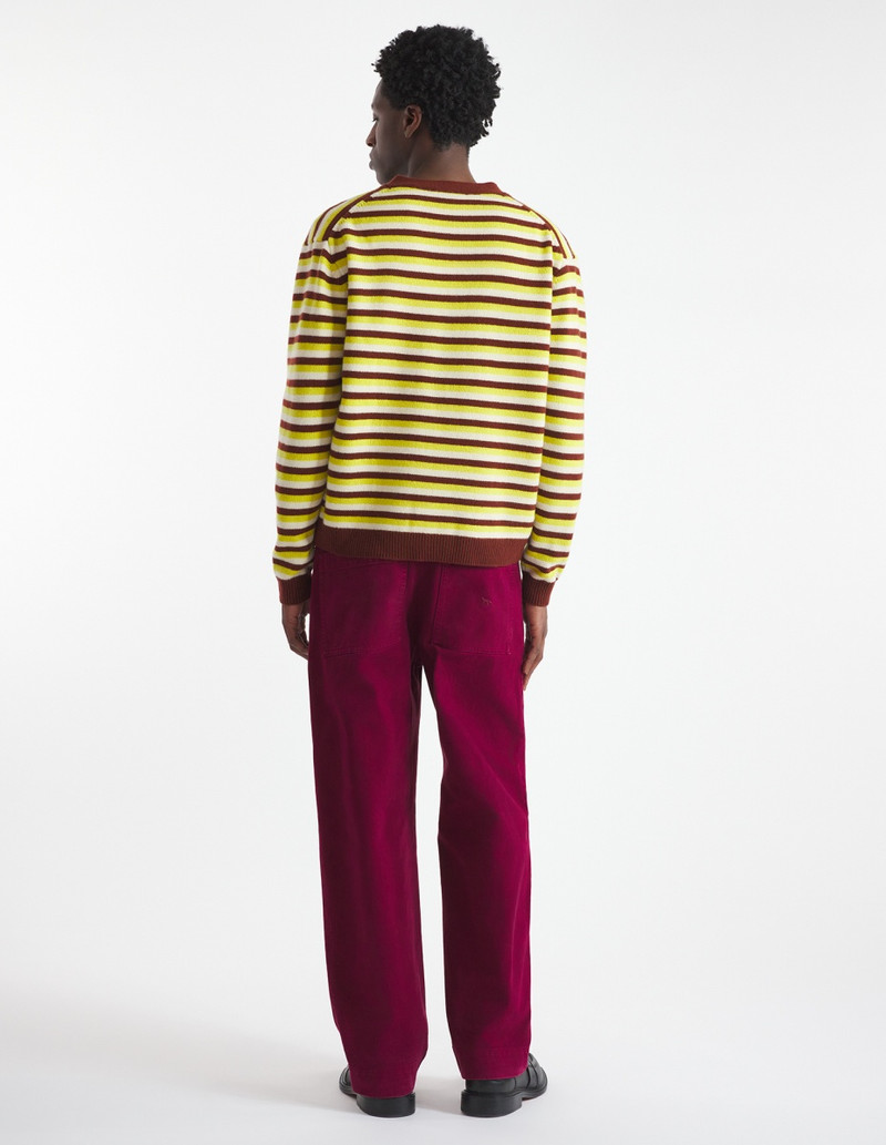 FOX HEAD INTARSIA STRIPED COMFORT CARDIGAN 5