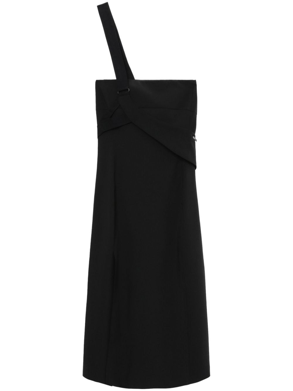 one-shoulder midi dress - 1