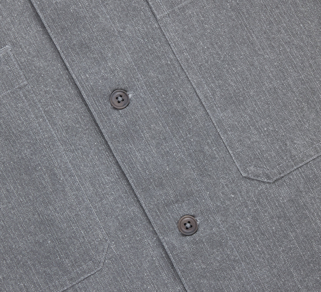 Short Sleeve Workshirt - Charcoal Twill - 4