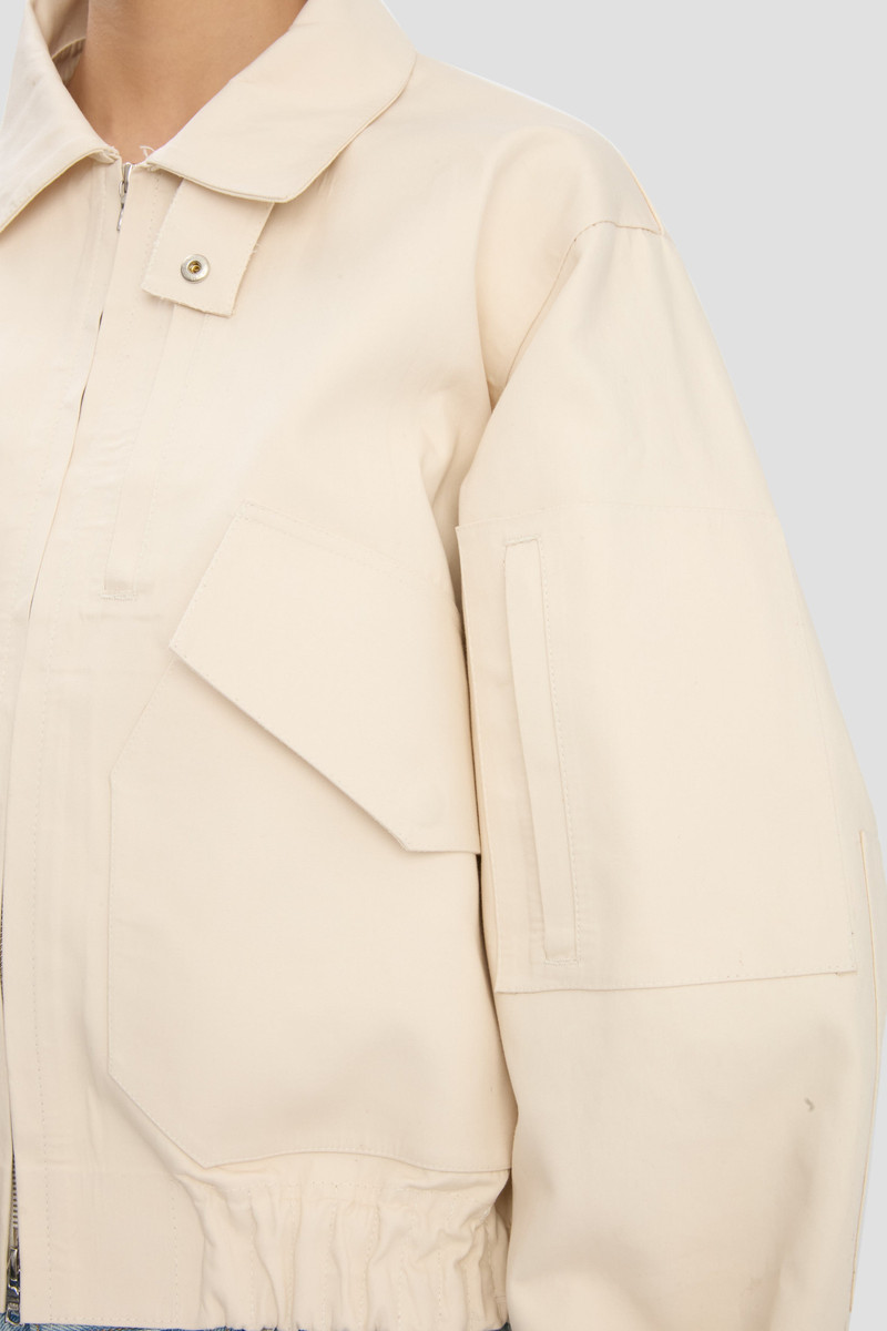 Victoria Beckham X Mackintosh Bomber Jacket In Putty 4
