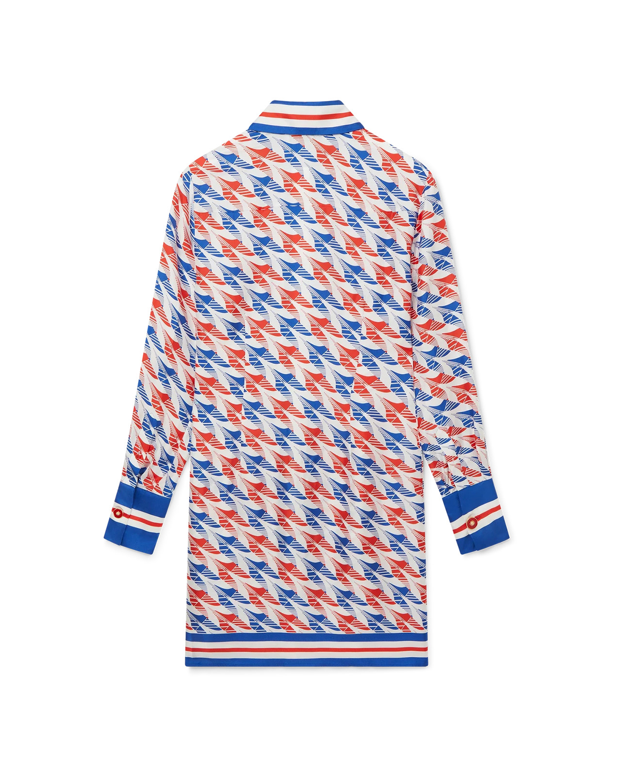 Aviation Houndstooth Printed Button Through Dress - 2