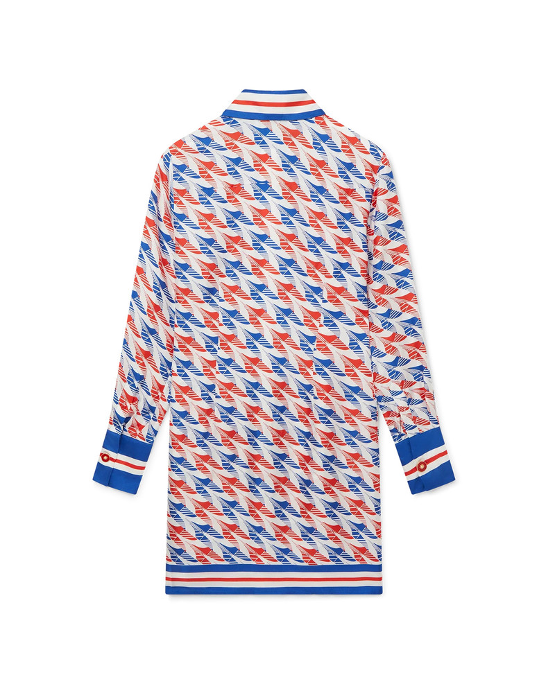 CASABLANCA Aviation Houndstooth Printed Button Through Dress outlook