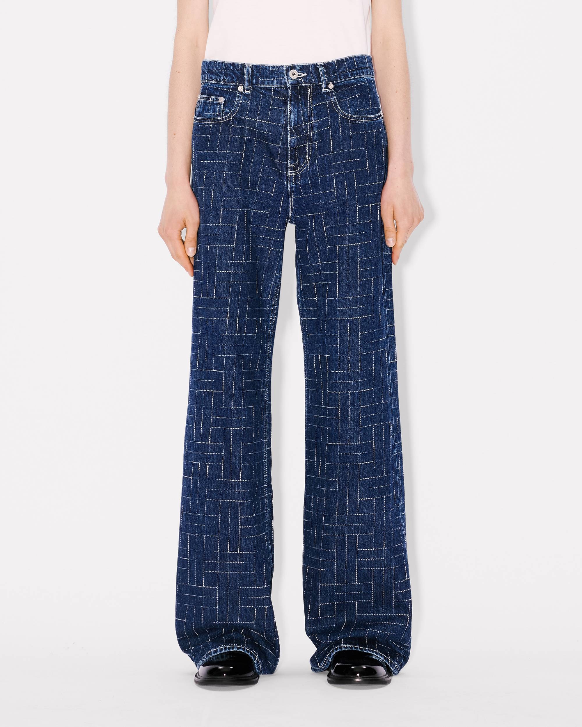 'KENZO Weave' AYAME wide pants in japanese denim - 3